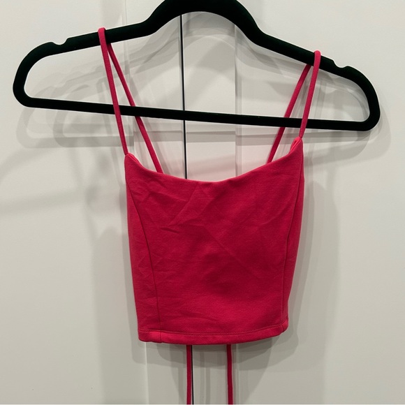 Lulu’s Catch My Eye Hot Pink Two-Piece Lace-Up Mini Dress, Size M - Picture 6 of 12